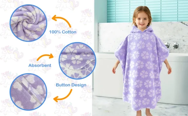 Kids Poncho Towel, 4-6 Years