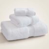 Samifyhome 3-piece luxury white towel set featuring bath towel, hand towel, and washcloth