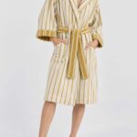 samifyhome-cotton-towel-robe-shawl-collar-floral-Ivory2