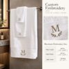 Large Samifyhome white cotton luxury bath towel ready for custom logo embroidery